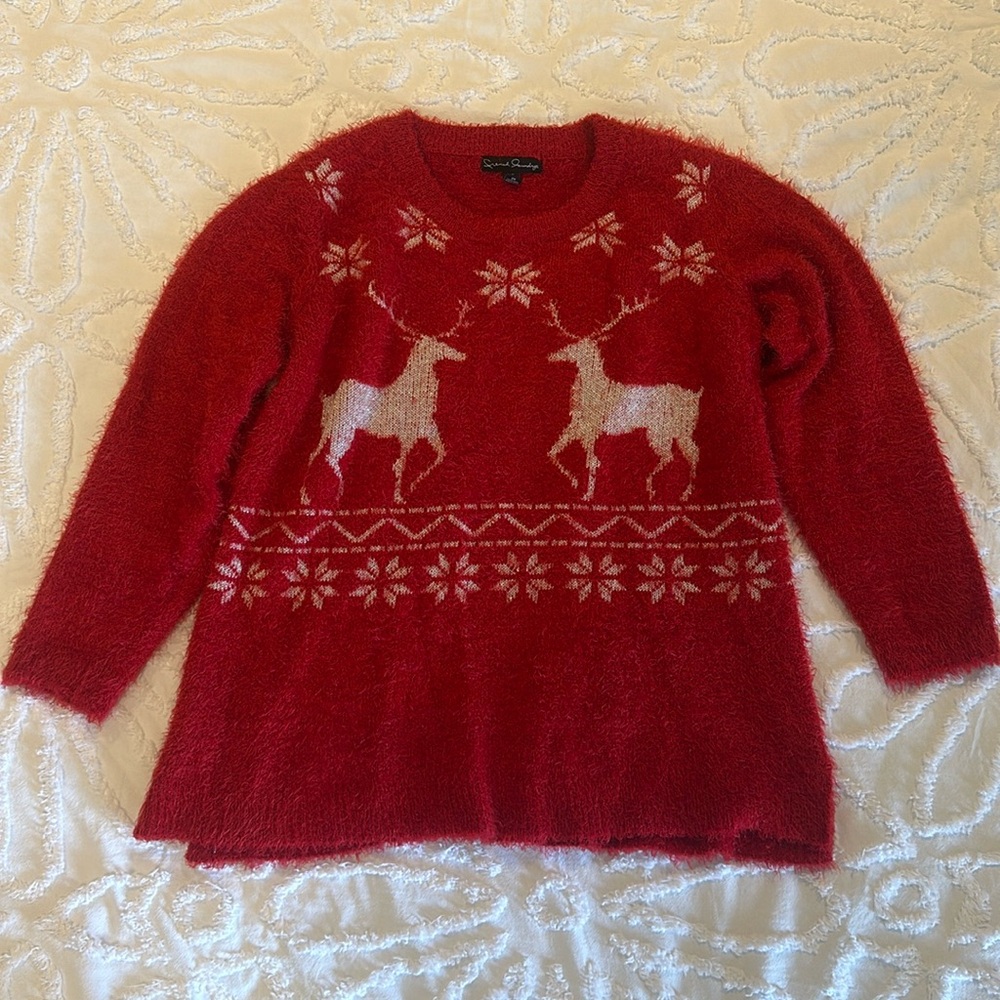 French Laundry snowflake deer sweater